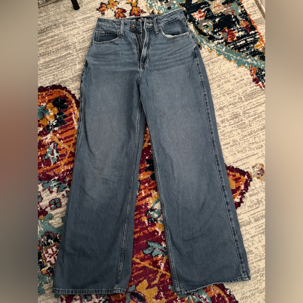 Hollister Light Blue Wide-Leg Jeans